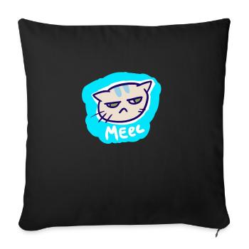 Qu’est-ce qui ne va pas avec ce chat? - Housse de coussin décorative 45 x 45 cm - noir - Devant