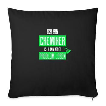 chemiker witz - Sofakissenbezug 45 x 45 cm - Schwarz - Vorne
