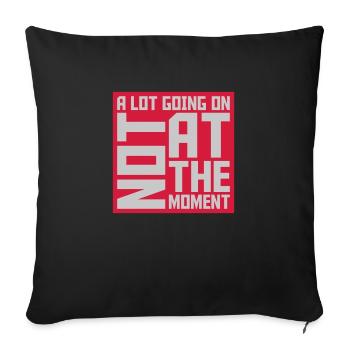 Not much going on - Sofa pillowcase 17,3'' x 17,3'' (45 x 45 cm) - black - Front