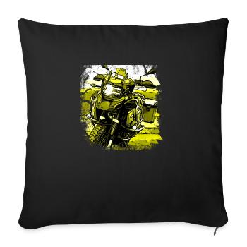 Motorcycle GS black yellow - Sofa pillowcase 17,3'' x 17,3'' (45 x 45 cm) - black - Front