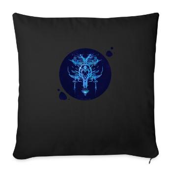 Mystique Collection ~ Mitternachtsblau ~ n°1 - Sofakissenbezug 45 x 45 cm - Schwarz - Vorne