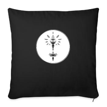 Mystique Collection ~ black tatoo ~ n°7 - Sofa pillowcase 17,3'' x 17,3'' (45 x 45 cm) - black - Front