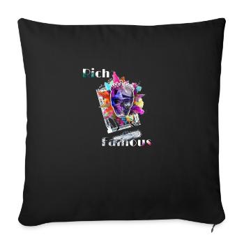 Rich and famous - Sofakissenbezug 45 x 45 cm - Schwarz - Vorne