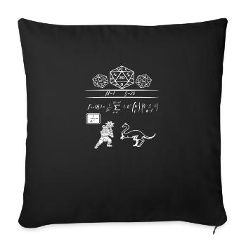 The science of 20 sided dice math lover - Sofa pillowcase 17,3'' x 17,3'' (45 x 45 cm) - black - Front