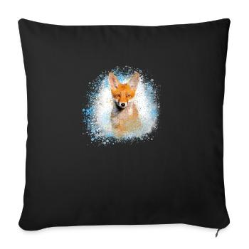 fox,graffiti,painting,fox,watercolor,baby fox - Sofa pillowcase 17,3'' x 17,3'' (45 x 45 cm) - black - Front