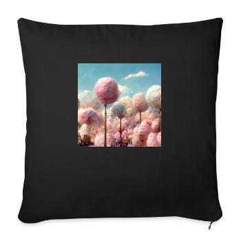 Cottoncandyville - Sofa pillowcase 17,3'' x 17,3'' (45 x 45 cm) - black - Front