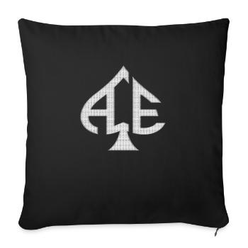 Ace of Spades Casino poker jeux de cartes chance d’argent - Housse de coussin décorative 45 x 45 cm - noir - Devant
