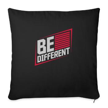 Be different Logo Design - Sofa pillowcase 17,3'' x 17,3'' (45 x 45 cm) - black - Front