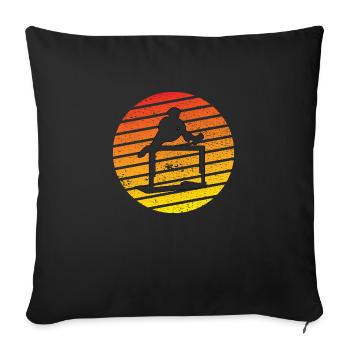 Hurdles Athletics Gift Hurdler - Sofa pillowcase 17,3'' x 17,3'' (45 x 45 cm) - black - Front