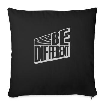 Be different Logo Design - Sofa pillowcase 17,3'' x 17,3'' (45 x 45 cm) - black - Front
