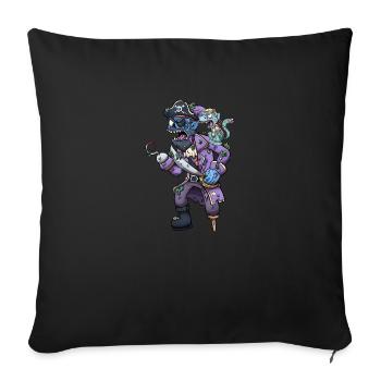 Zombie Pirate Captain - Sofa pillowcase 17,3'' x 17,3'' (45 x 45 cm) - black - Front
