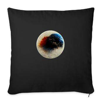 Die Erde ist am Ende - Sofakissenbezug 45 x 45 cm - Schwarz - Vorne