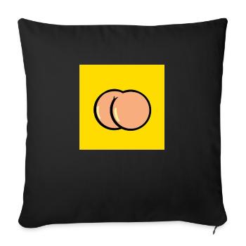 Hinterchen - Sofakissenbezug 45 x 45 cm - Schwarz - Vorne