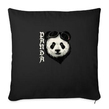 Panda - Sofa pillowcase 17,3'' x 17,3'' (45 x 45 cm) - black - Front