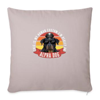C’est ma tenue humaine, je suis en fait un mâle alpha - Housse de coussin décorative 45 x 45 cm - taupe clair - Devant