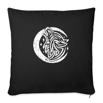 Viking Character Fenrir Fenriswolf Wolf Wolf Pack - Sofa pillowcase 17,3'' x 17,3'' (45 x 45 cm) - black - Front