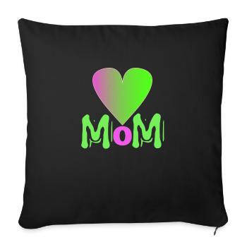 mom - Sofakissenbezug 45 x 45 cm - Schwarz - Vorne