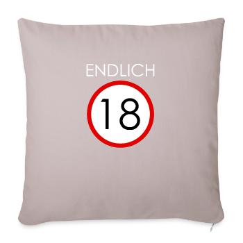 ENDLICH 18 - Sofakissenbezug 45 x 45 cm - helles Taupe - Vorne
