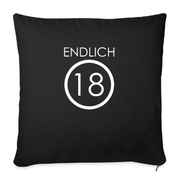 ENDLICH 18 - Sofakissenbezug 45 x 45 cm - Schwarz - Vorne