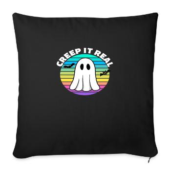 Creep it Real Vintage Retro Halloween - Sofa pillowcase 17,3'' x 17,3'' (45 x 45 cm) - black - Front