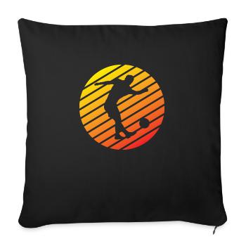 Football coach Football Footballer Football player - Sofa pillowcase 17,3'' x 17,3'' (45 x 45 cm) - black - Front