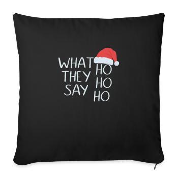 Ho Ho Ho - Housse de coussin décorative 45 x 45 cm - noir - Devant