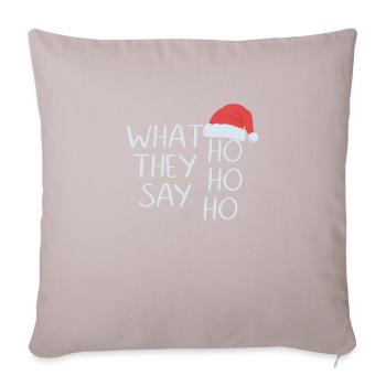 Ho Ho Ho - Housse de coussin décorative 45 x 45 cm - taupe clair - Devant