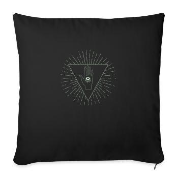 Mystery Hand - Sofa pillowcase 17,3'' x 17,3'' (45 x 45 cm) - black - Front