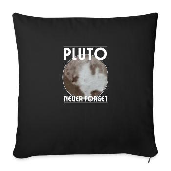 Pluton 1930 2006 Pluto Never Forget Science - Housse de coussin décorative 45 x 45 cm - noir - Devant