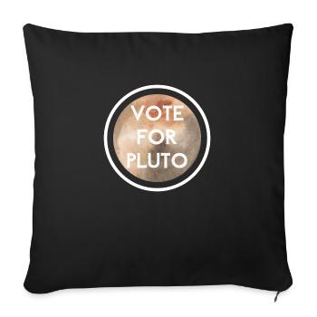 Pluton 1930 2006 Lustige Abstimmung für Pluto - Sofakissenbezug 45 x 45 cm - Schwarz - Vorne