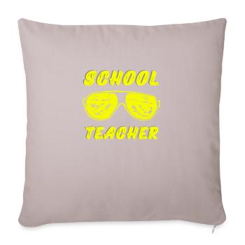 school teacher yellow sunglasses - Sofa pillowcase 17,3'' x 17,3'' (45 x 45 cm) - light taupe - Front