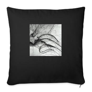 A stroke of art - Sofa pillowcase 17,3'' x 17,3'' (45 x 45 cm) - black - Front
