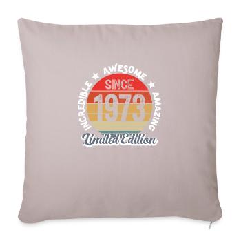amazing since 1973 - anniversaire - Housse de coussin décorative 45 x 45 cm - taupe clair - Devant