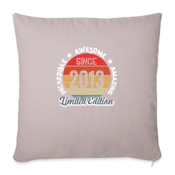 amazing since 2013 - anniversaire - Housse de coussin décorative 45 x 45 cm - taupe clair - Devant