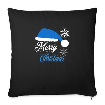 Merry christmas - Housse de coussin décorative 45 x 45 cm - noir - Devant