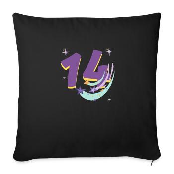 14th Anniversary (14-year gift) - Sofa pillowcase 17,3'' x 17,3'' (45 x 45 cm) - black - Front