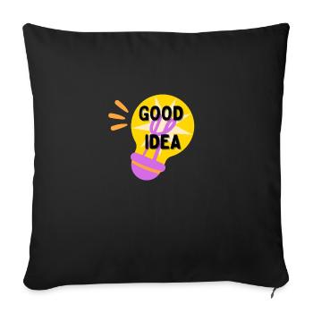Good idea - Sofa pillowcase 17,3'' x 17,3'' (45 x 45 cm) - black - Front