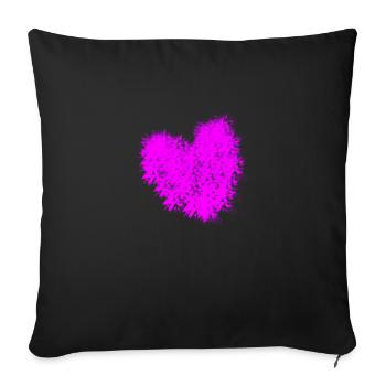 Heart - Sofakissenbezug 45 x 45 cm - Schwarz - Vorne