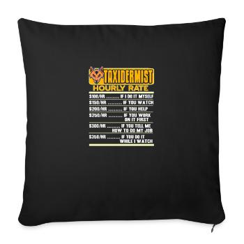 Taxidermy is for life - Sofa pillowcase 17,3'' x 17,3'' (45 x 45 cm) - black - Front