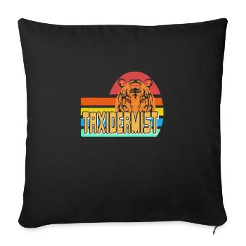 Taxidermy is for life - Sofa pillowcase 17,3'' x 17,3'' (45 x 45 cm) - black - Front