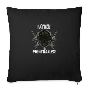 Paintball Gotcha - Housse de coussin décorative 45 x 45 cm - noir - Devant
