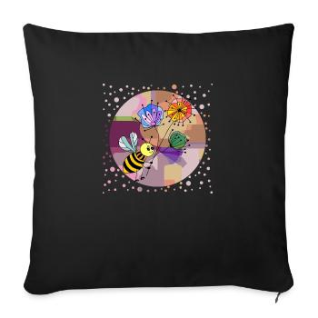 Insect - Sofa pillowcase 17,3'' x 17,3'' (45 x 45 cm) - black - Front