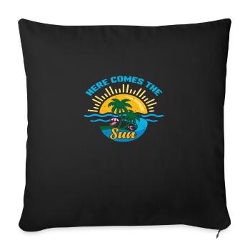 Voici le Soleil - Housse de coussin décorative 45 x 45 cm - noir - Devant