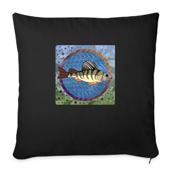 Poisson - Housse de coussin décorative 45 x 45 cm - noir - Devant