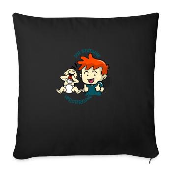 Bruder bekommt Verstärkung (rot) - Sofakissenbezug 45 x 45 cm - Schwarz - Vorne