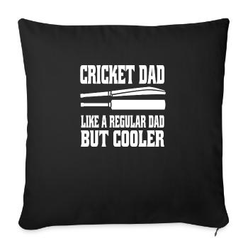 Cricket Père Équipe Cricket Dire Cricket Fan Papa - Housse de coussin décorative 45 x 45 cm - noir - Devant