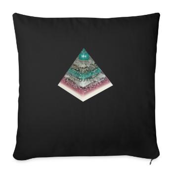 Creativity Pyramid - Sofa pillowcase 17,3'' x 17,3'' (45 x 45 cm) - black - Front