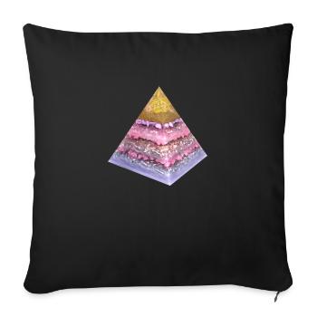 Schwingungserhöhung Pyramide - Sofakissenbezug 45 x 45 cm - Schwarz - Vorne