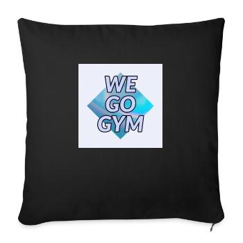 Nous allons gym Design - Housse de coussin décorative 45 x 45 cm - noir - Devant
