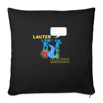 Lauter Bach - Sofakissenbezug 45 x 45 cm - Schwarz - Vorne